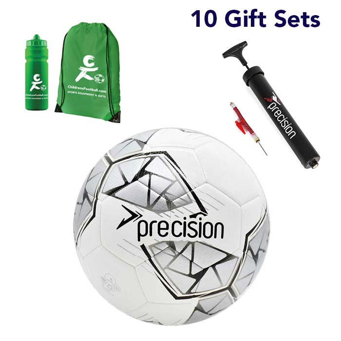 Football, Pump, Bag and Sports Bottle Gift Set - ideal for children aged 6 to 10