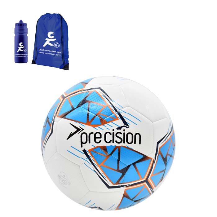 Childrens Football, Drawstring Bag and Sports Bottle Gift Set - Blue