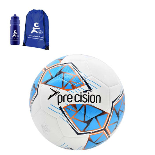 Childrens Football, Drawstring Bag and Sports Bottle Gift Set - Blue