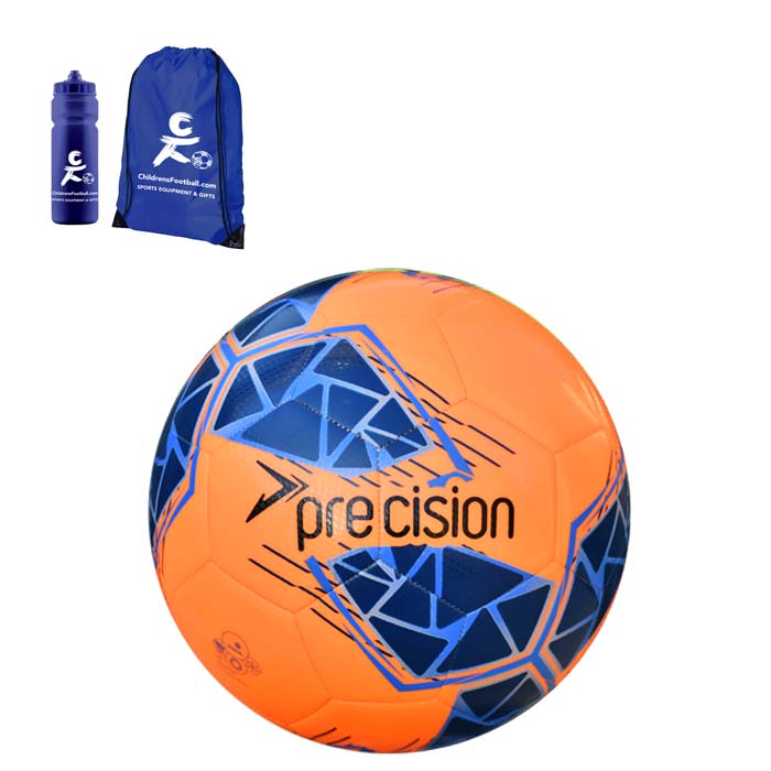 Childrens Football, Drawstring Bag and Sports Bottle Gift Set - Orange