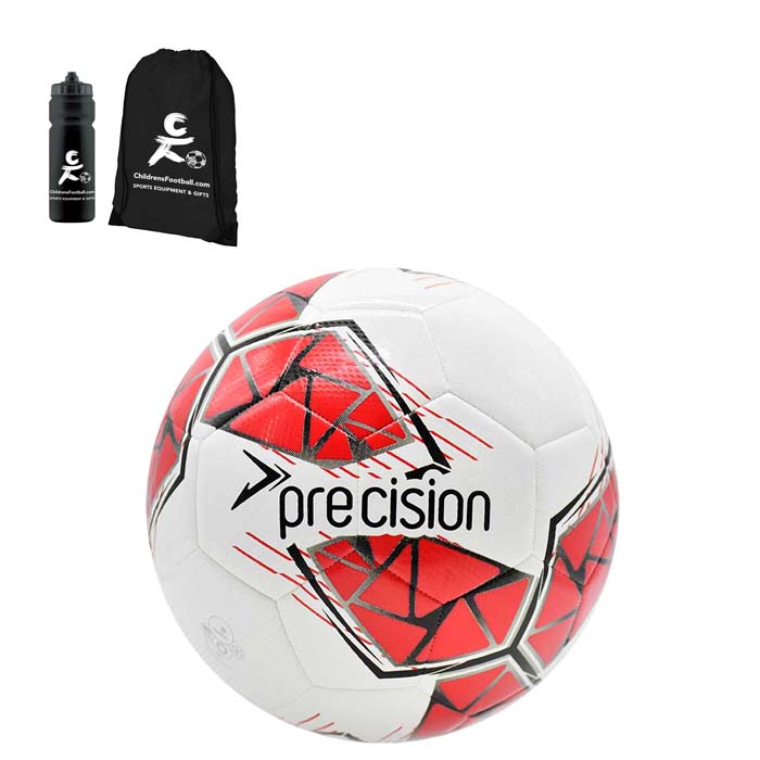 Childrens Football, Drawstring Bag and Sports Bottle Gift Set - Red