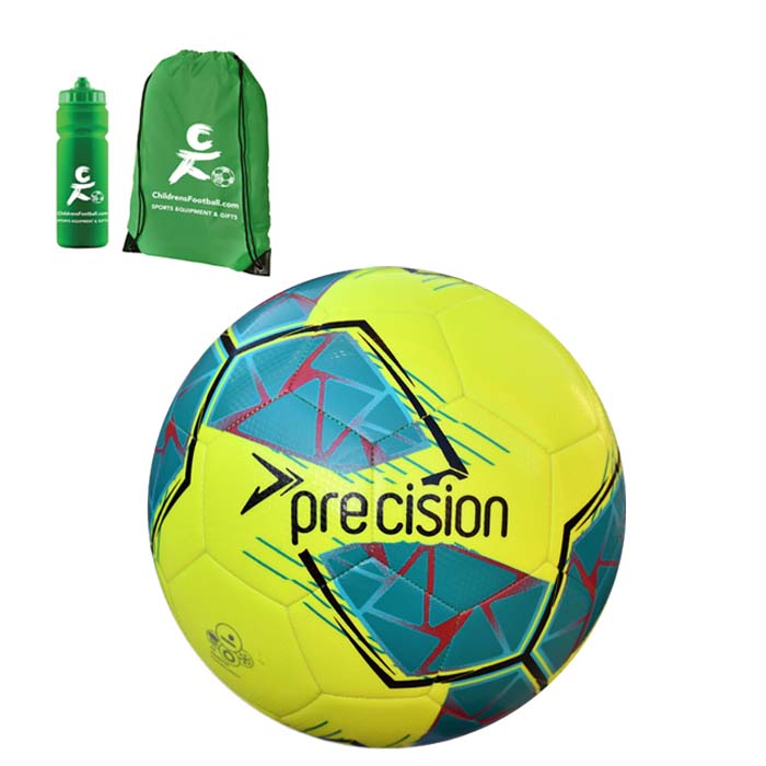 Childrens Football, Drawstring Bag and Sports Bottle Gift Set - Yellow