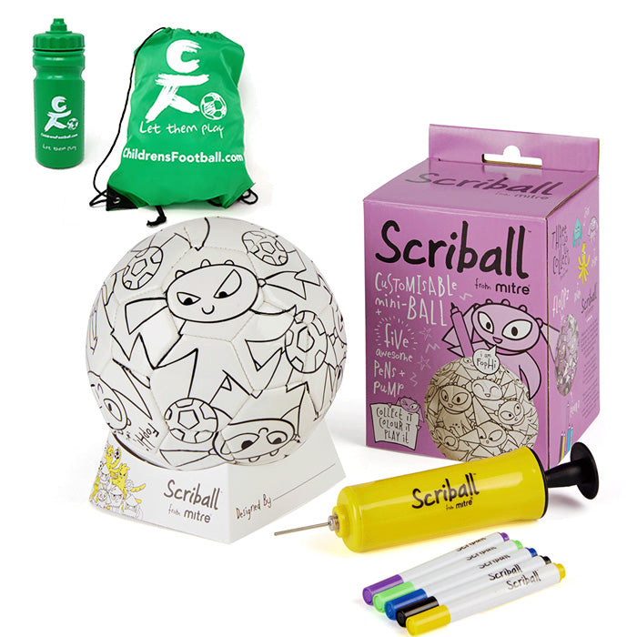 Mitre Customizable Scriball Colour in Football Gift Set