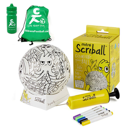 Mitre Customizable Scriball Colour in Football Gift Set