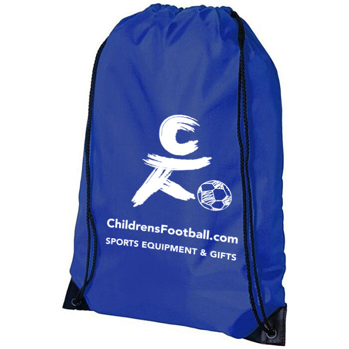 ChildrensFooball.com drawstring pump bag - blue