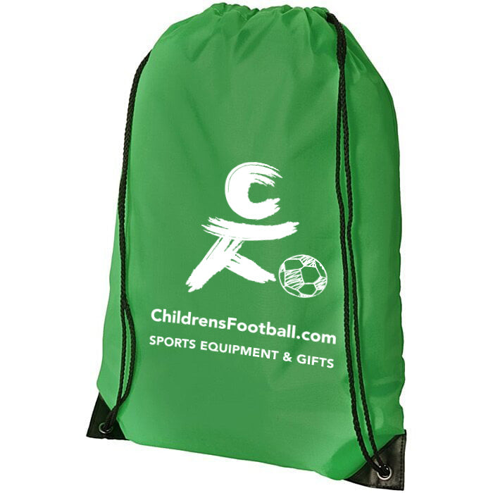 ChildrensFooball.com drawstring pump bag - green