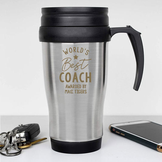 Personalised 'Worlds Best' Travel Mug