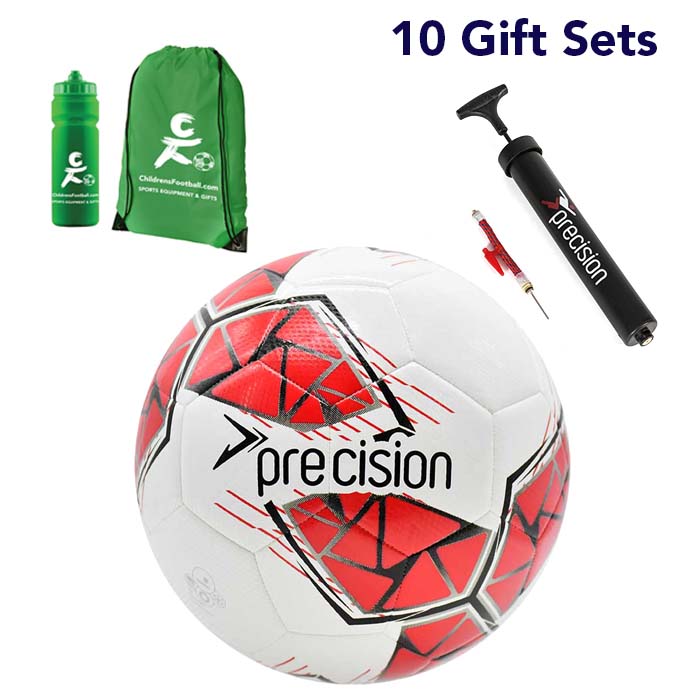 Football, Pump, Bag and Sports Bottle Gift Set - ideal for children aged 6 to 10