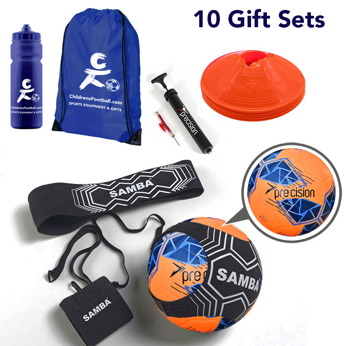 2-in-1 Football Skills Trainer, Cones, Football & Pump Gift Set