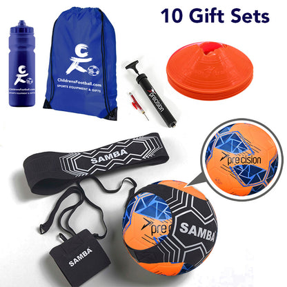 2-in-1 Football Skills Trainer, Cones, Football & Pump Gift Set