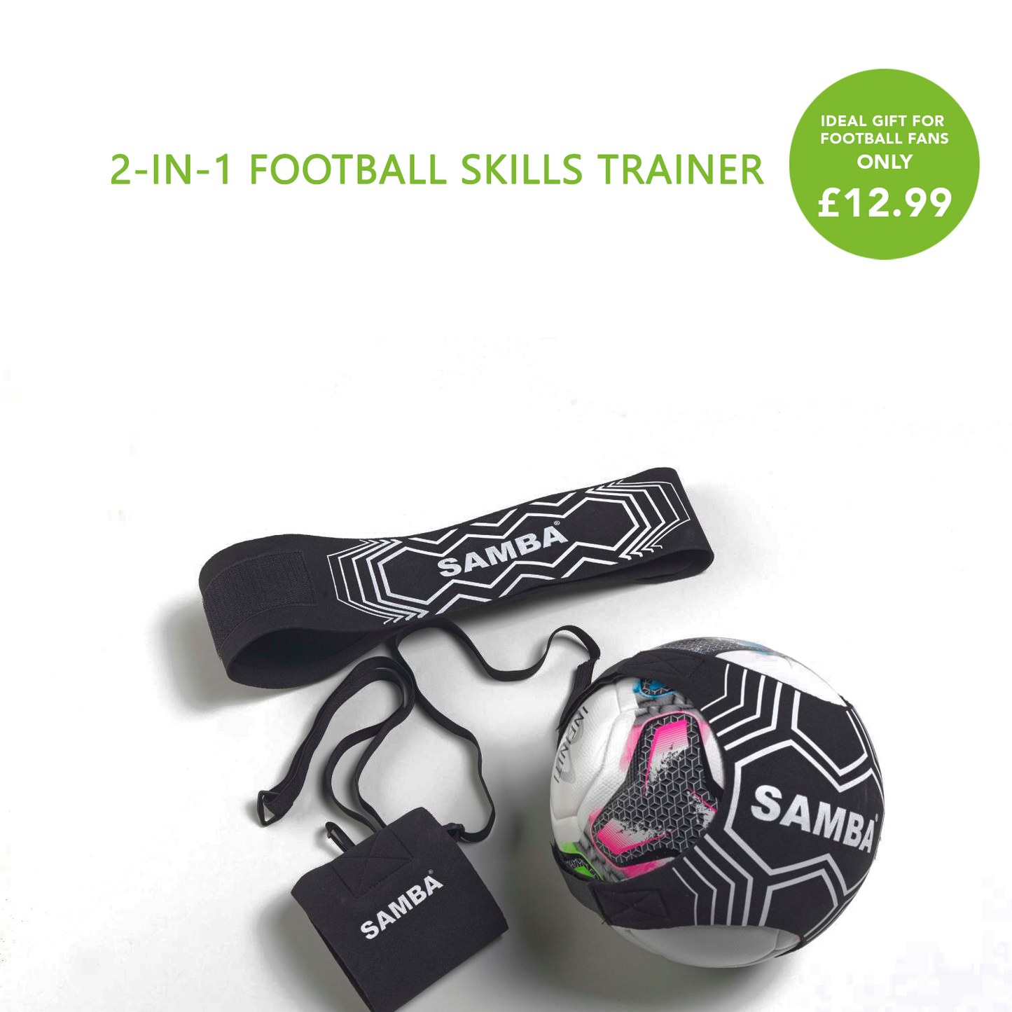 2-in-1 Football Skills Trainer with Wrist & Waist Band