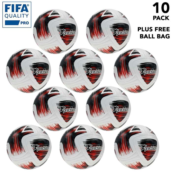 Pack of 10 Precision Nueno FIFA Quality Pro Match Football