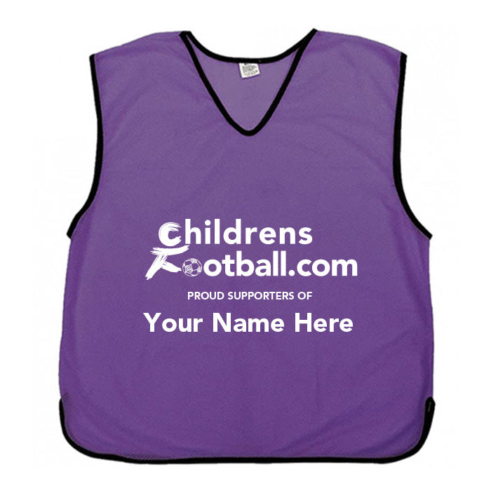 Packs of 10 Personalised Football Training Bibs