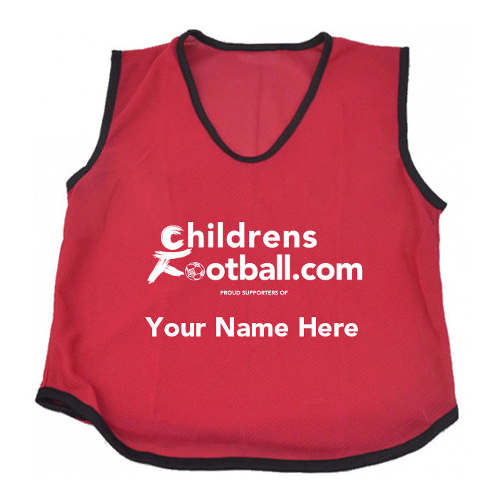 Packs of 10 Personalised Football Training Bibs