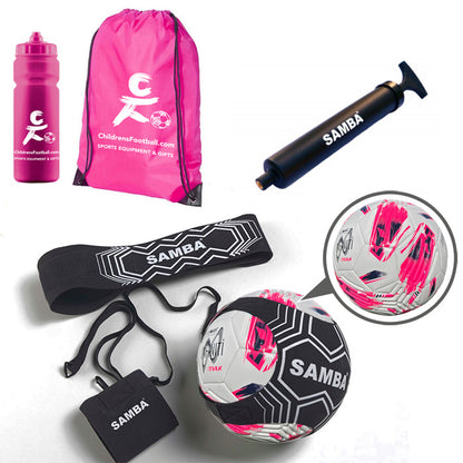Samba 8x6 Goal, Football & Skills Trainer Gift Bundle