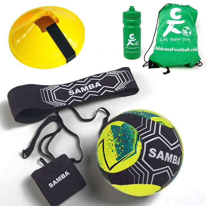 ChildrensFootball.com Skills Trainer, Cones & Football Gift Set Yellow