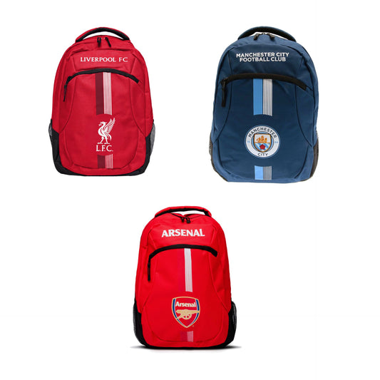 Liverpool FC, Manchester City, and Arsenal Football Team backpacks