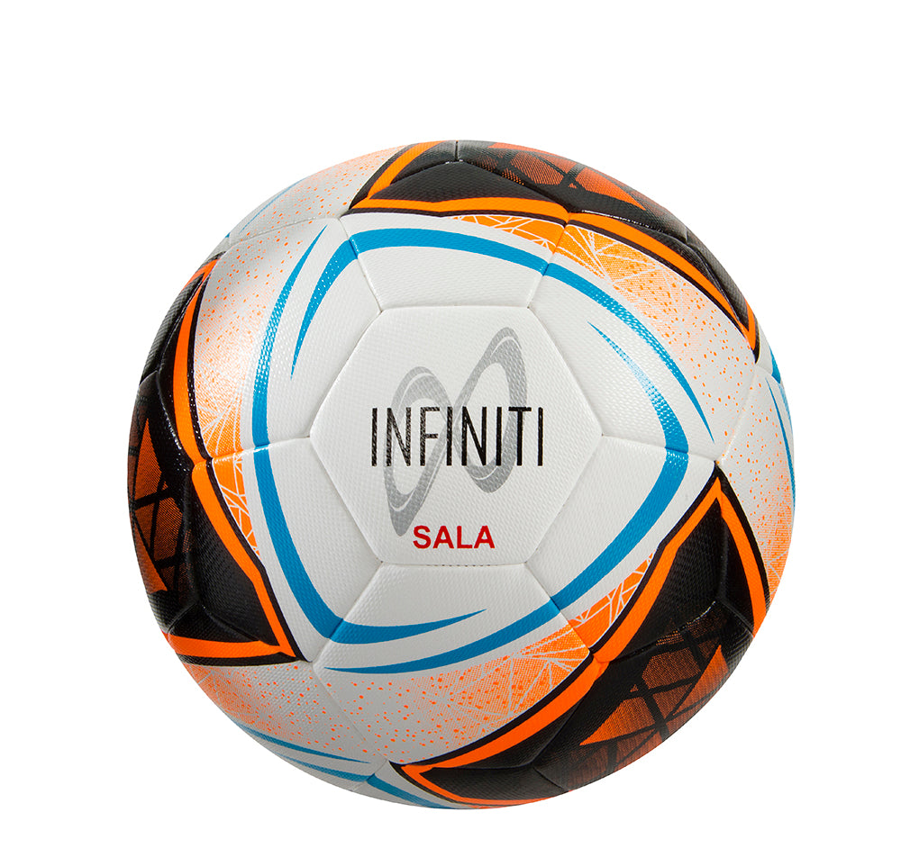 Samba Infiniti Hybrid Futsal Football Size 4 White/Fluo Orange/Blue