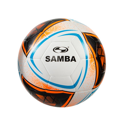 Samba Infiniti Hybrid Futsal Football Size 4 White/Fluo Orange/Blue