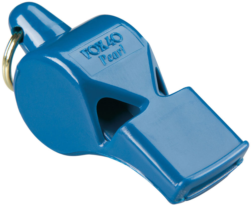 Fox 40 Pearl Safety Whistle and Strap - blue