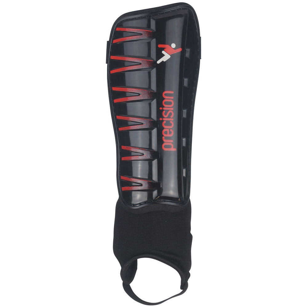 Precision Pro Shin & Ankle Pads - Large Black/Red