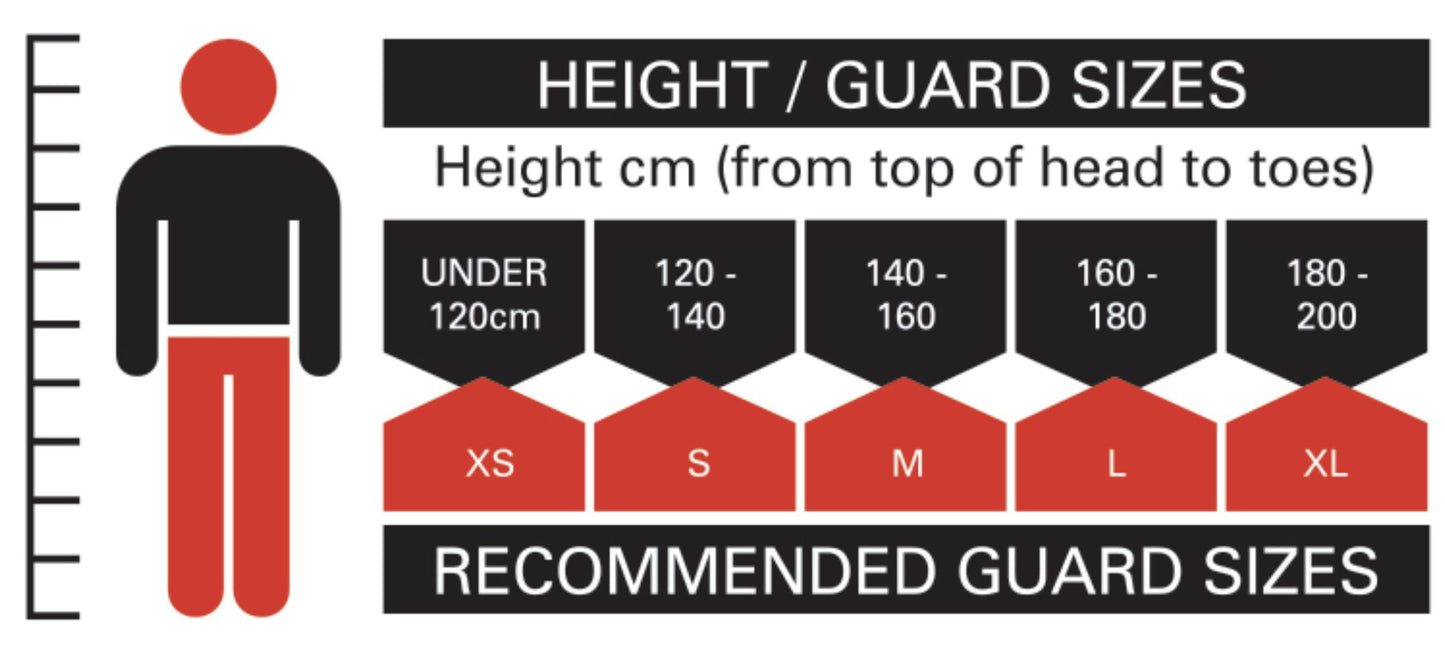 Shin guard size guide